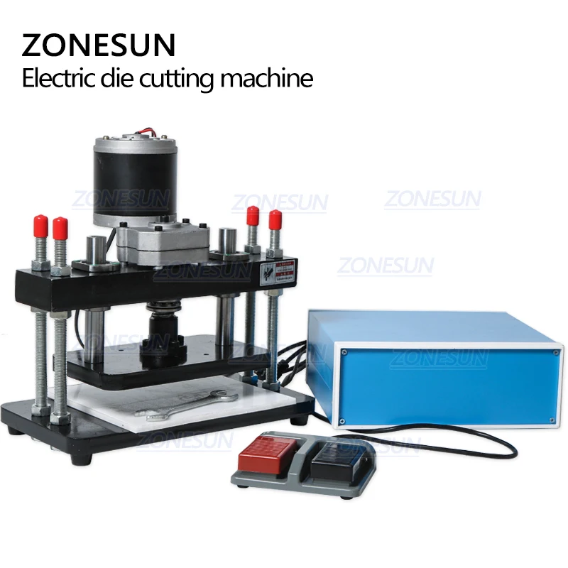 ZONESUN 26x15 см электрическая машина для высечки кожи фотобумага ПВХ/Эва лист форма