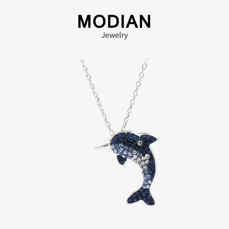 Modian роскошный изысканный прозрачный хрустальный Дельфин форме плетённого