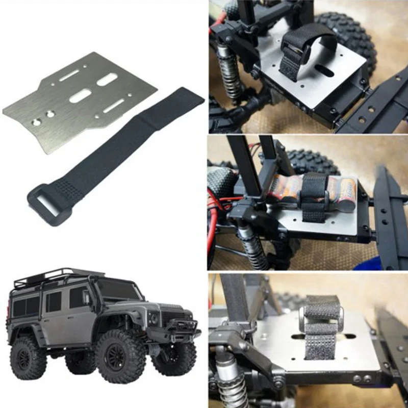 TRX4 держатель для металлической батареи расширение Pate с галстуком вниз ремень 1/10