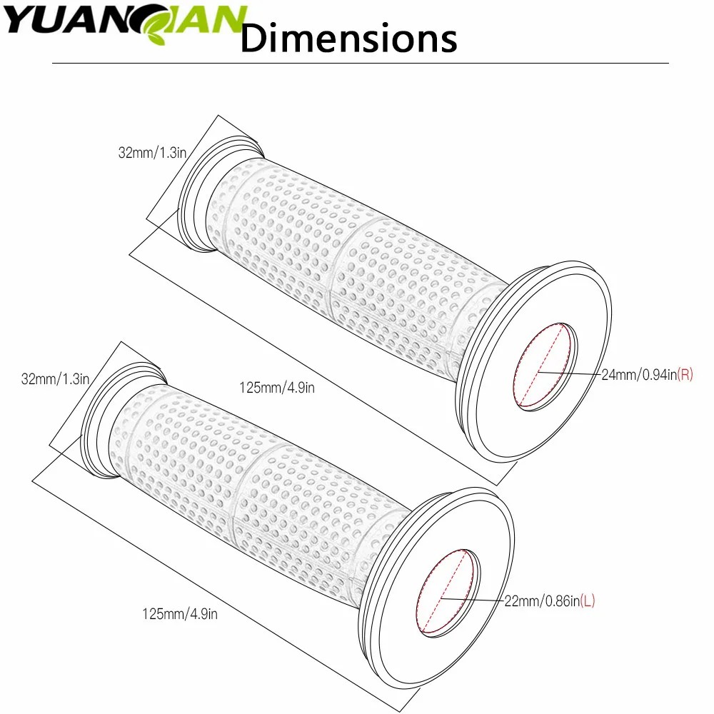 Мотоцикл 7/8 &quotВинтаж резиновая рукоятка руля для YZFR1 YZFR6 CBR125 CB250 CBR250 CB400 CB600 VFR800 FJR1300