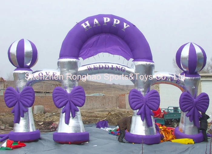 12 м (39 футов) надувные арки Happy Love для рекламы сварочные вечеринки праздничные