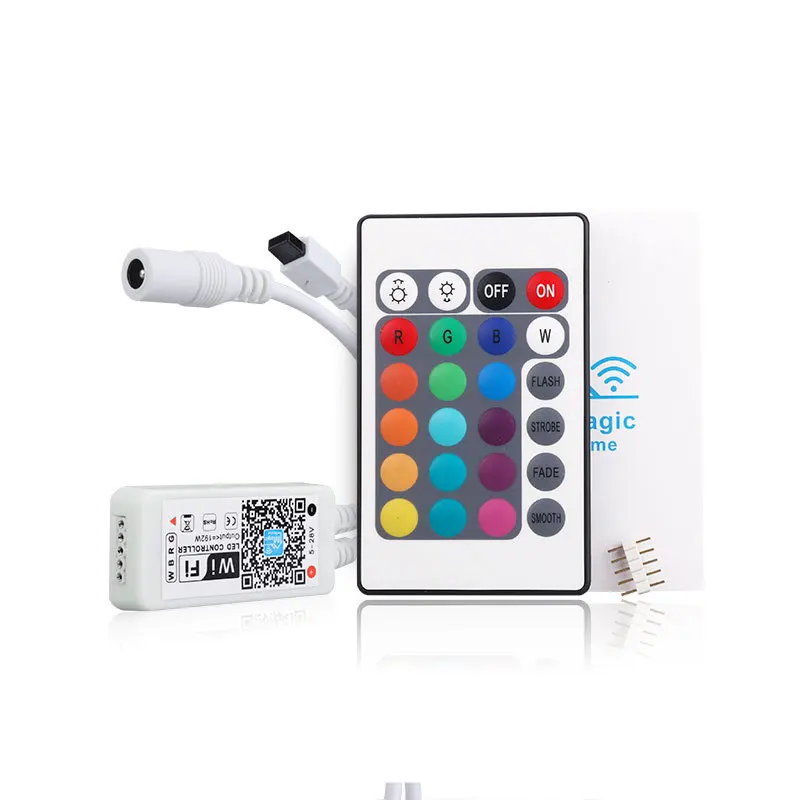 16 миллионов цветов Wifi RGB/RGBW led контроллер управление смартфоном Режим музыки и