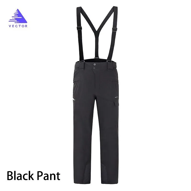 Black Pant Мужская зимняя куртка для катания на лыжах и сноуборде, водонепроницаемая ветрозащитная куртка, Мужская теплая одежда для катания на лыжах, Новое поступление, эксклюзивный дизайн - Цвет: Black Pant