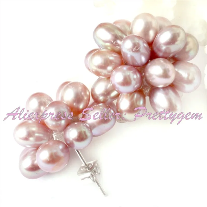 Free Shipping 4 5x5 6mm Oval Cultured Freshwater Pearl Natural Stones Sliver Plated For Lady Party Earrings 1 Pair|earrings fashion|earrings free