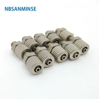 nbsanminse 10pcslot tc 4 m5 mini brass fitting for polyurethane nylon tube air pneumatic fitting for textile electric machine