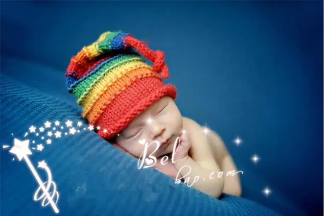 Бесплатная доставка новинка для малышей вязанное крючком Эльф Пикси шляпы и