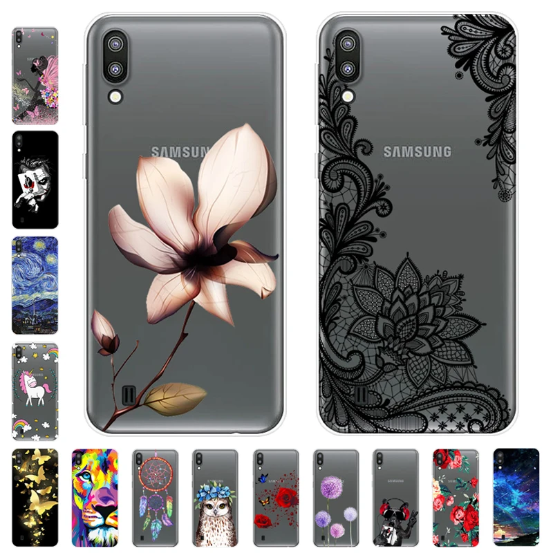 Мультяшный чехол для Samsung M10 Мягкая силиконовая задняя крышка телефона Galaxy M 10