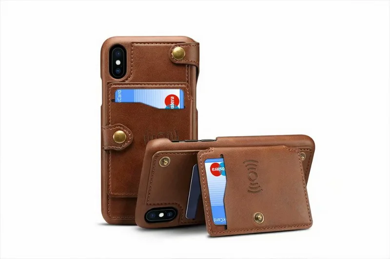 Модный кожаный чехол-кошелек на молнии для iphone X XS 8 7 6 6S Plus 2 в 1 съемный