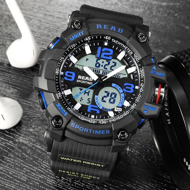 Часы наручные мужские Цифровые кварцевые аналоговые брендовые Роскошные
