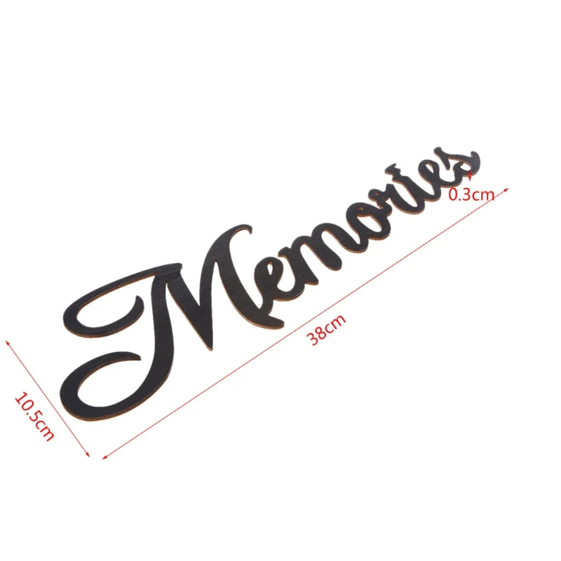 

Memories Letters Wood Hanging Sign Wall Decal Sticker Room Home Decor Ornament Home Decoration Accessories
