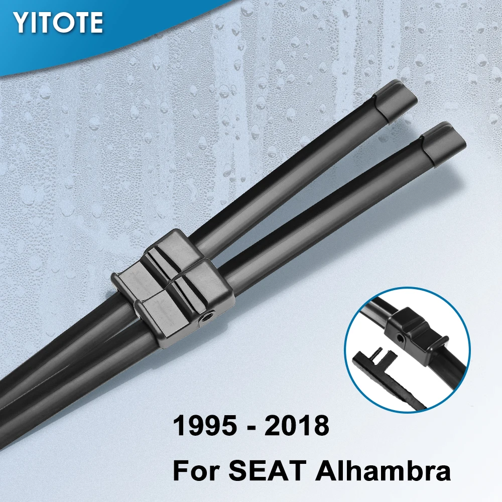 

Лопасти стеклоочистителя лобового стекла YITOTE для SEAT Alhambra подходят боковые штырьки/сверхмощный крюк/кнопочная модель год от 1995 до 2018