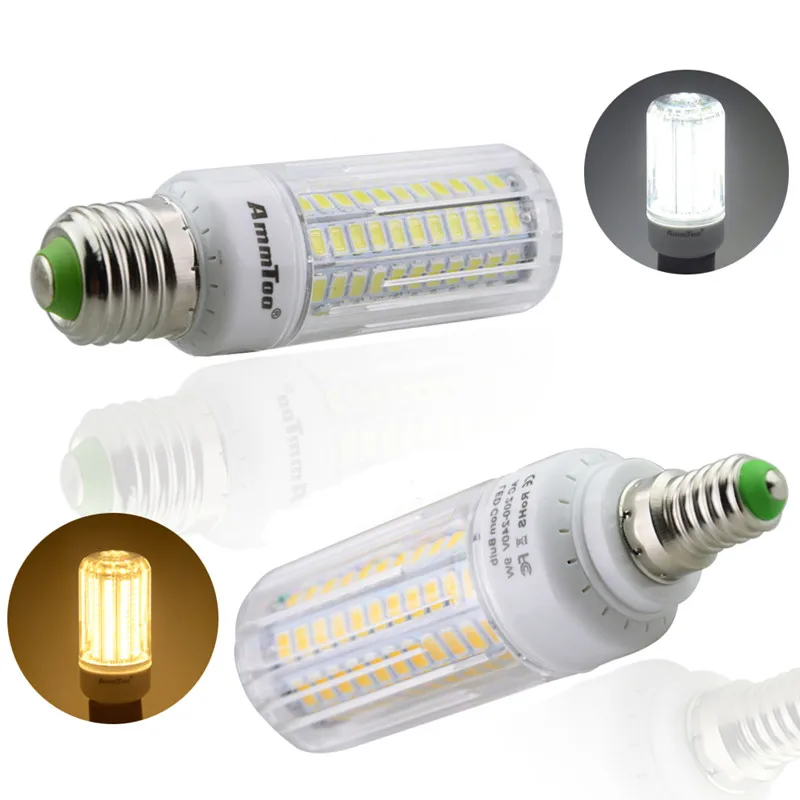 E27/E14 Светодиодная лампа SMD5736 мощность 3 Вт 5 7 9 12 15 Ampoule Focs Luz LED 30 165 светодиодов три