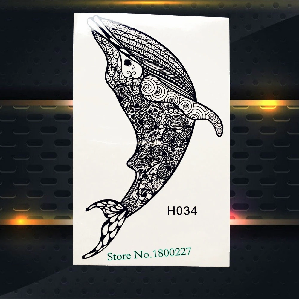 Здоровые водонепроницаемые временные татуировки наклейки Черный хна для
