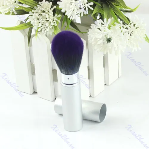 

2Pcs/Lot Retractable Natural Hair Face Powder Blusher Makeup Brushes Beauty Tool