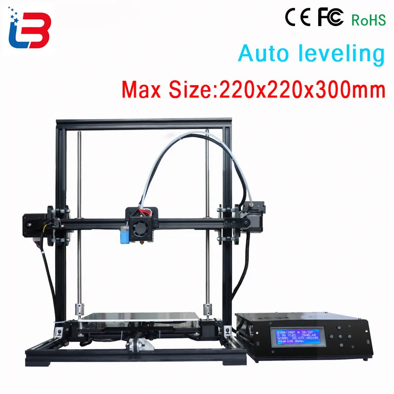 Дизайн DIY Tronxy 3d принтер металлическая рамка Боуден экструдер большой размер печати 220x220x300 мм lcd блок управления 8 Гб sd-карта и PLA бесплатно