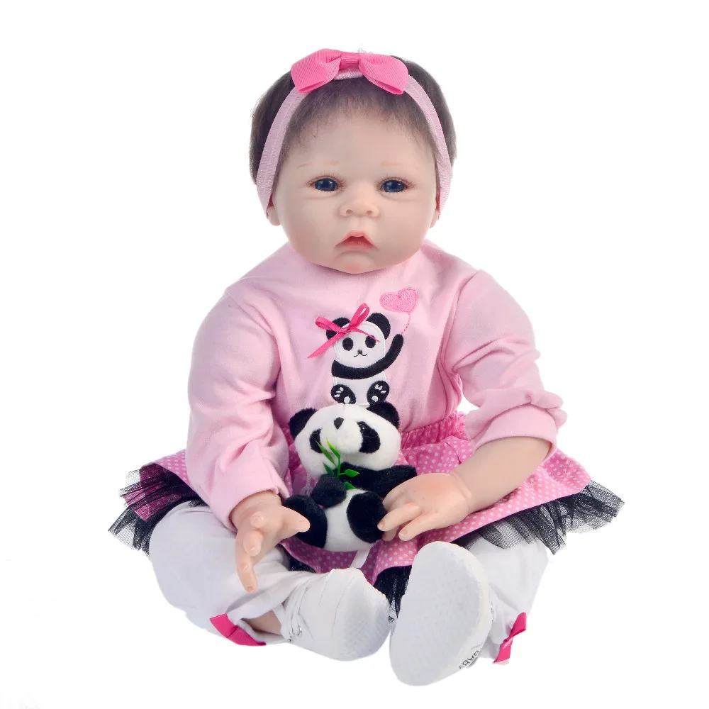 

55cm 22"Silicone Reborn Dolls lifelike silicone vinyl newborn adorable collectible dolls Toys Kids Gifts reborn toddler boneca