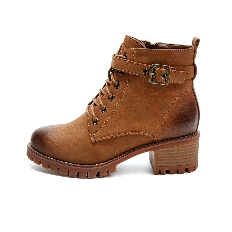 Женские ботинки Челси Teahoo осенние оксфорды в стиле ретро на плоской подошве с