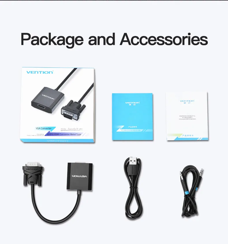 Vention VGA к HDMI конвертер кабель адаптер с аудио 1080 P VGA HDMI Цифровой Аналоговый адаптер для ПК ноутбук к HDTV проектор
