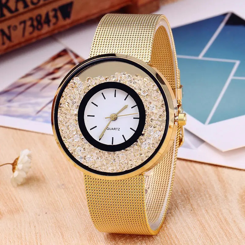 

Women watches Lover's quicksand Diamond Quartz Analog Wrist Delicate Alloy Watch Luxury Business Watches Relogio Feminino 2018