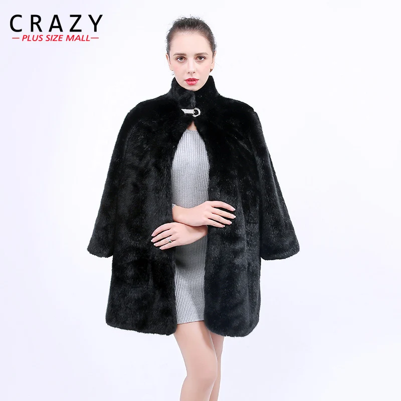 

Women Plus Size Faux Fur outwear Coats Big size Fashion Fake Fur coats