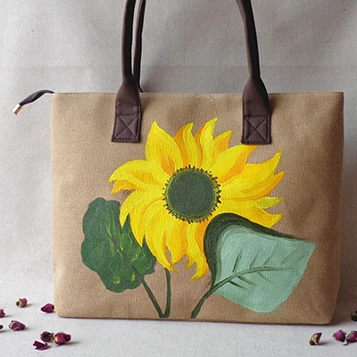 Весна лето новый корейский женская сумка белье ручная роспись динамический