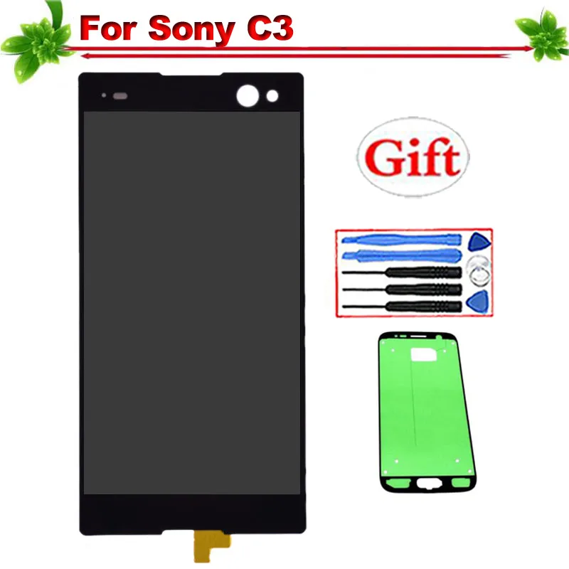 A Quality for Sony Xperia C3 D2533 D2502 LCD Display Touch Screen Digitizer Assembly Replacement | Мобильные телефоны и