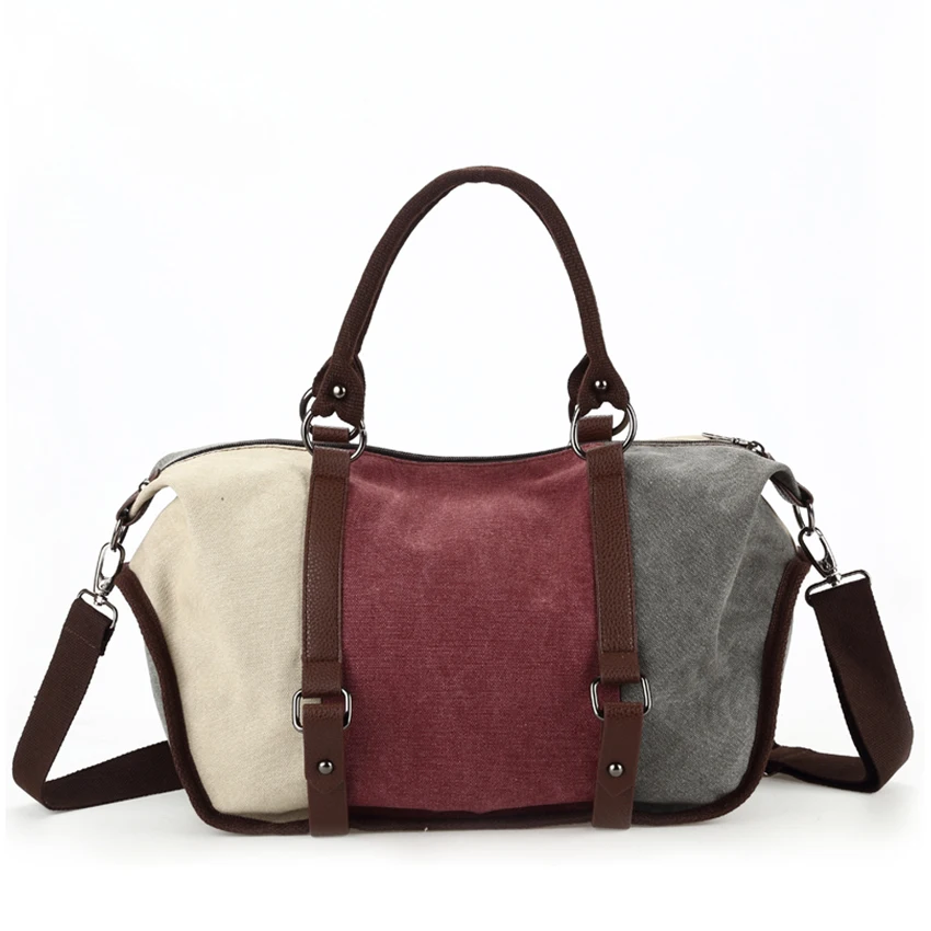 WONZOM однотонная парусиновая сумка Портативный Повседневное большой Ёмкость Для