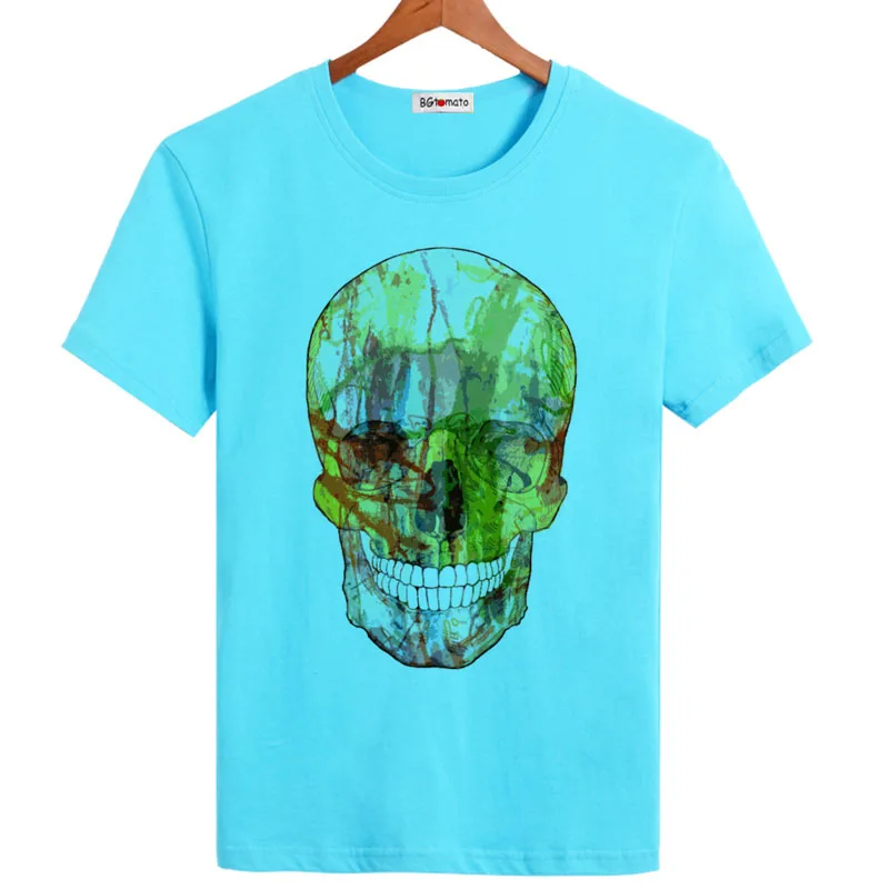 Коллекция 2021 года классная 3d-футболка с рисунком черепа | Мужская одежда