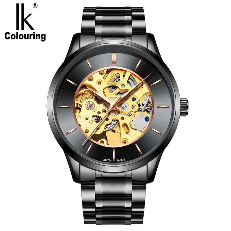 Часы наручные мужские автоматические классические роскошные прозрачные