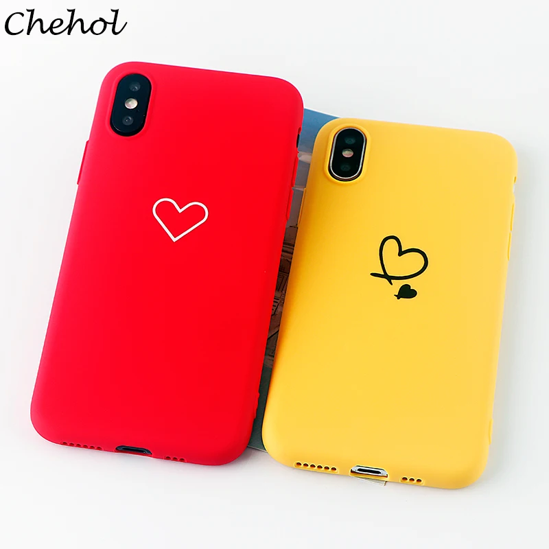 Чехлы для IPhone X XS MAX XR 8 7 6 S Plus модный Мягкий силиконовый чехол с сердечком
