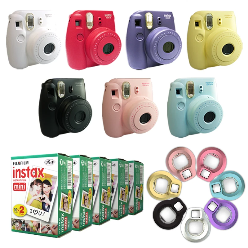 Fuji Fujifilm Instax Mini 8 мгновенная камера черный белый розовый синий малиновый