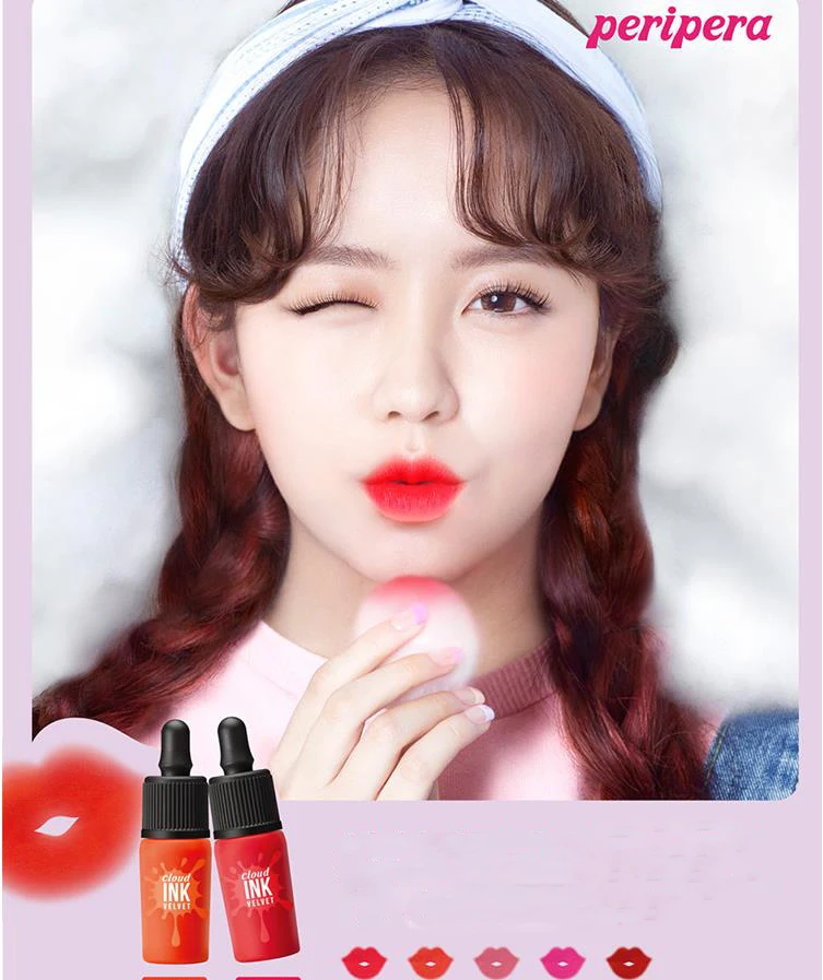PERIPERA Peri's Ink Cloud Velvet Gradient Матовый тинт для губ 8 г стойкая водостойкая жидкая губная помада Красивая корейская косметика