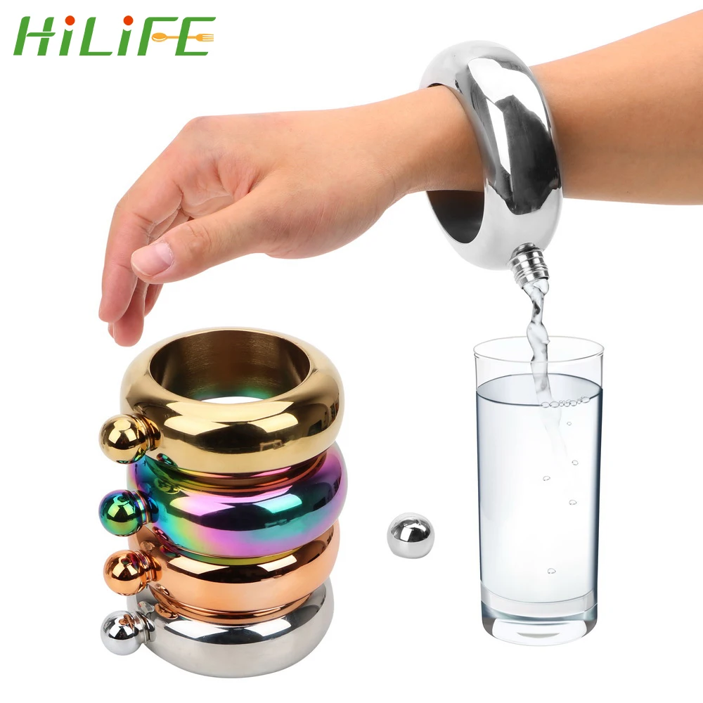 Элегантный браслет HILIFE круглая шикарная фляжка для вина 3 5 унций аксессуары