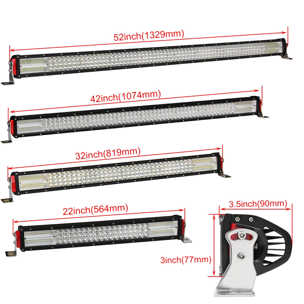 CO LIGHT 12D 22 32 42 52 дюймовая светодиодная световая балка для внедорожника