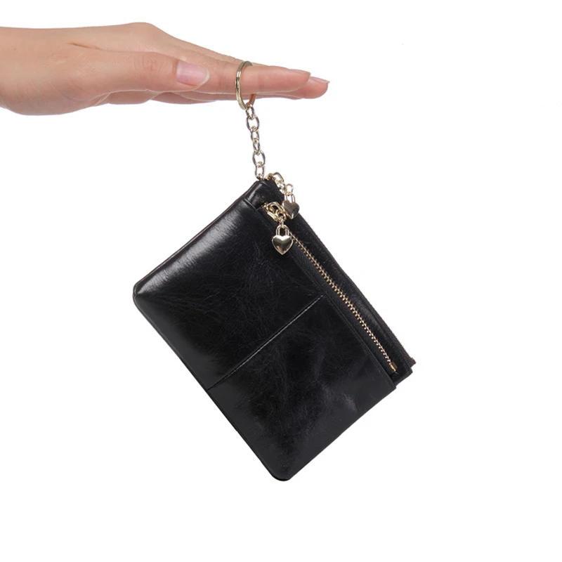 Кошелек из натуральной кожи для женщин и мужчин маленький бумажник мелочи в