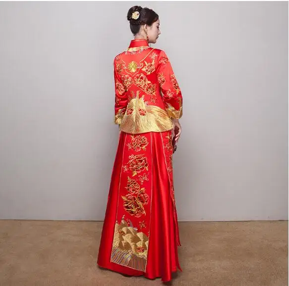 Свадебное платье в китайском стиле для невесты вечный подарок Ципао женское