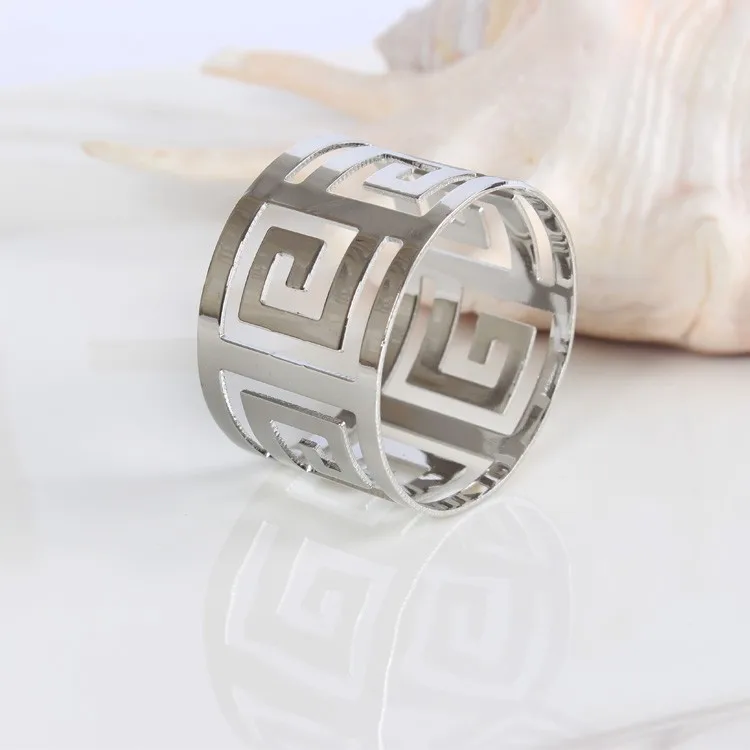 6 шт./лот Западный китайский Континентальный полый узор пряжка кольцо для