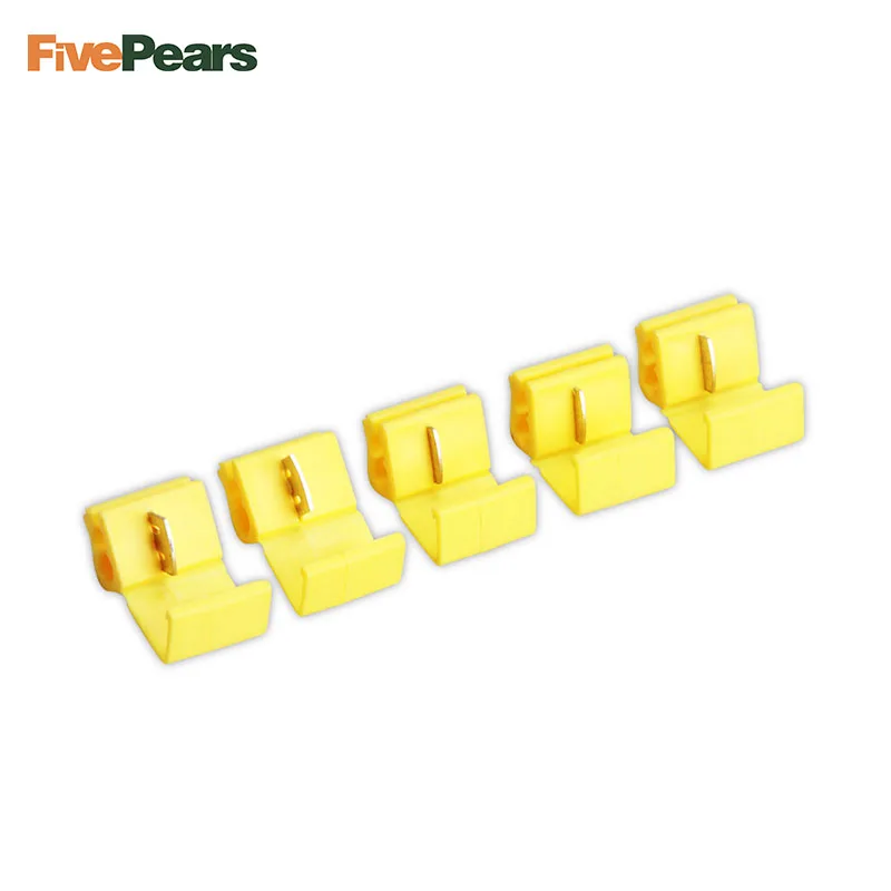 FIVEPEARS 50 шт. Желтый скотч замок, авто быстрый разъем, быстрый соединитель проводов и сращивания для 4-6mm2 провода