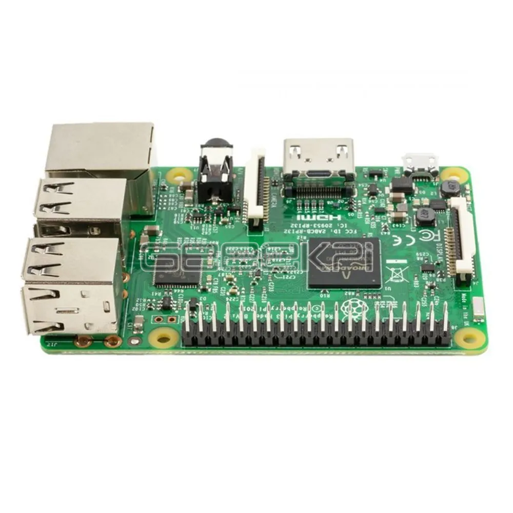 Raspberry Pi 3 Model B 1 ГБ ОЗУ четырехъядерный 1,2 ГГц 64 бит процессор WiFi и Bluetooth
