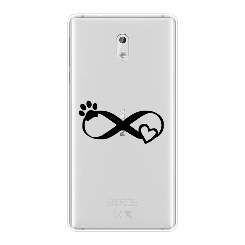 TPU сердце Щенок любовь Kawaii Забавный милый чехол для Nokia X6 7 Plus Мягкий силиконовый 1 2