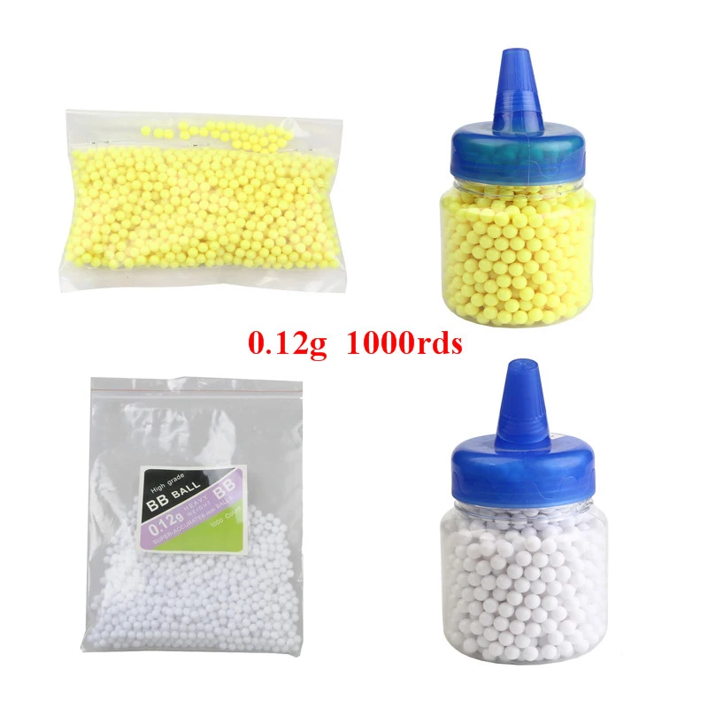 

0.12g 1000 Rounds Airsoft 6mm BB Strikeball Tactical Hunting Shooting Practice BB Bullets Paintball Plastic Polished Pellets