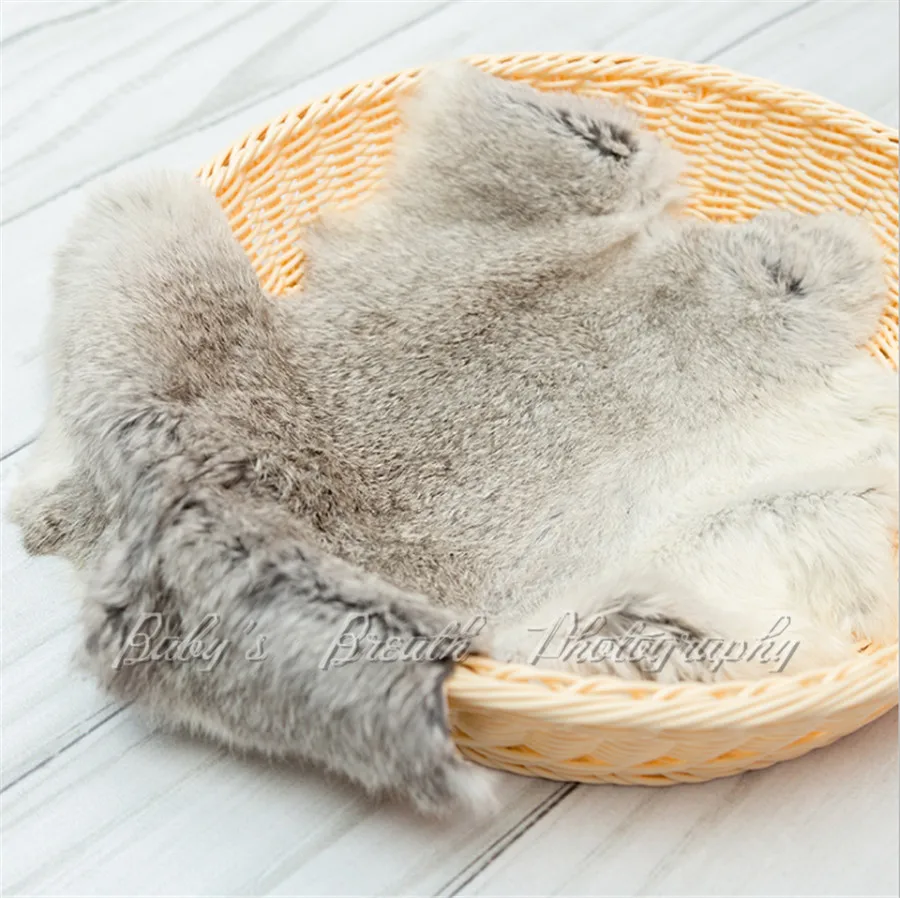 5 шт./лот) искусственный мех кроличий мех животных корзина Stuffer новорожденные фотографии реквизит Детские принадлежности