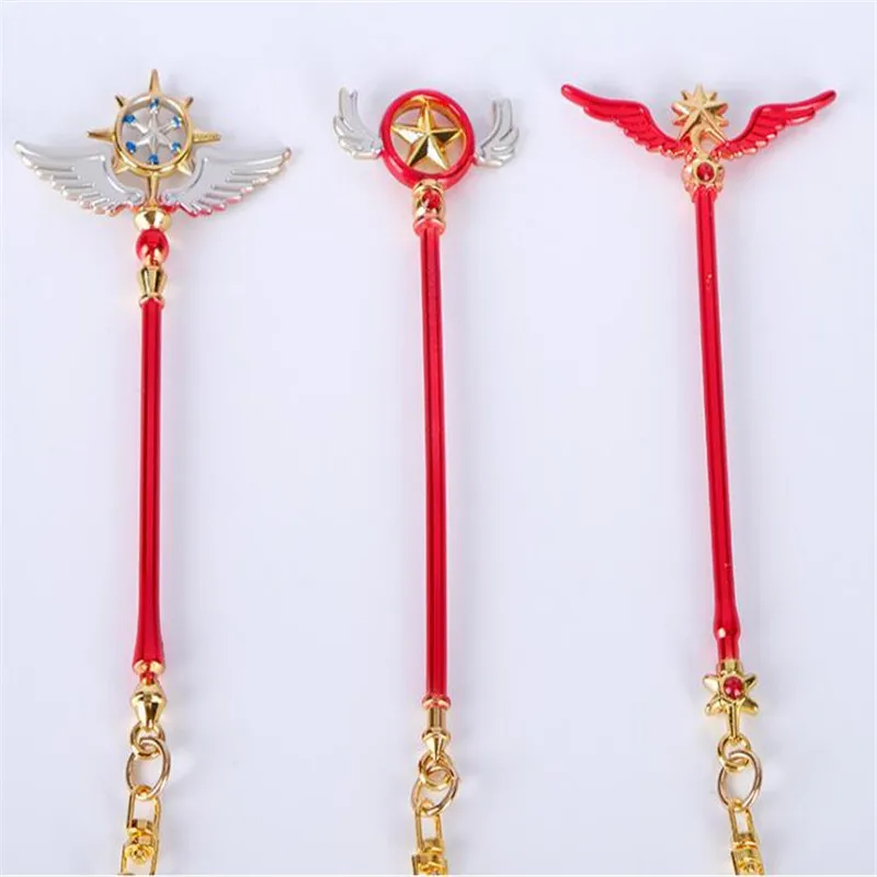 Аниме Card Captor Sakura Action напечатанный рисунок голова птицы волшебная палка крылья мультфильм брелок Рождественский кулон брелок для ключей с игрушкой A833