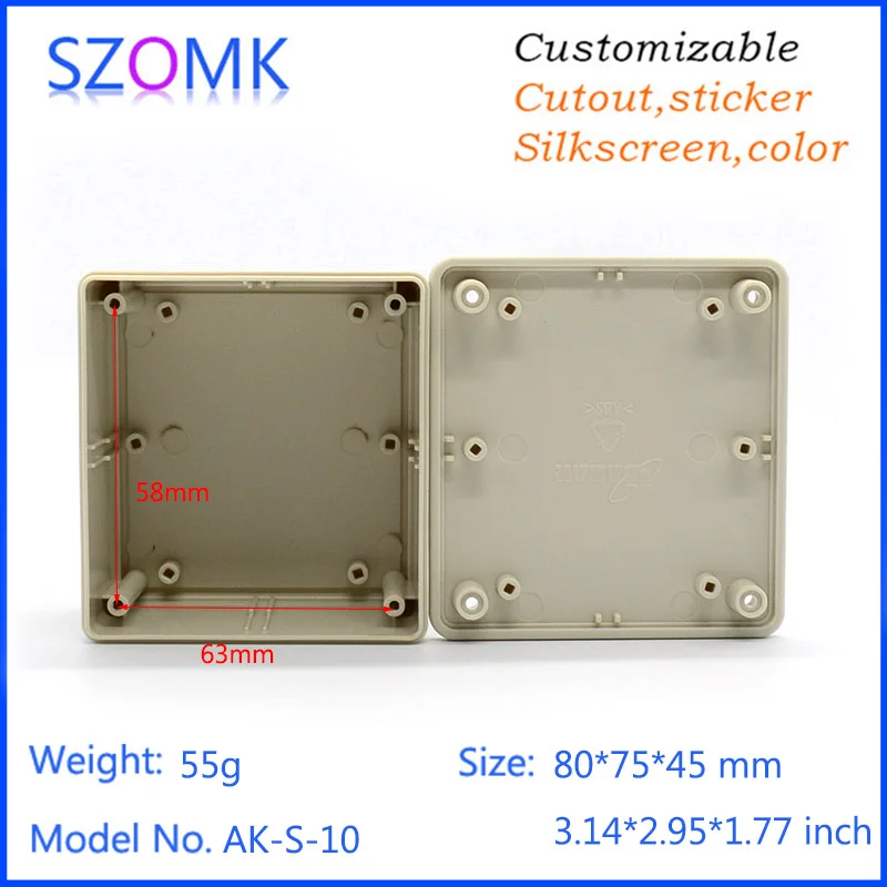 Пластиковый корпус для электронного блока питания 80*75*45 мм 1 шт.|china market of electronic|china