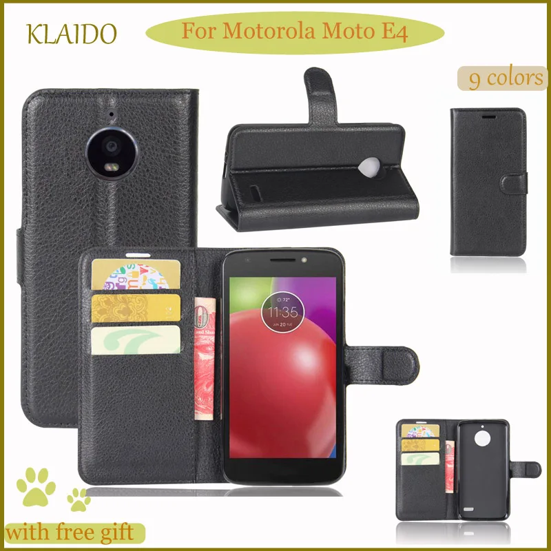 Фото Кожаный чехол для Motorola Moto E4 флип телефон мешок кошелек В виде ракушки подставка