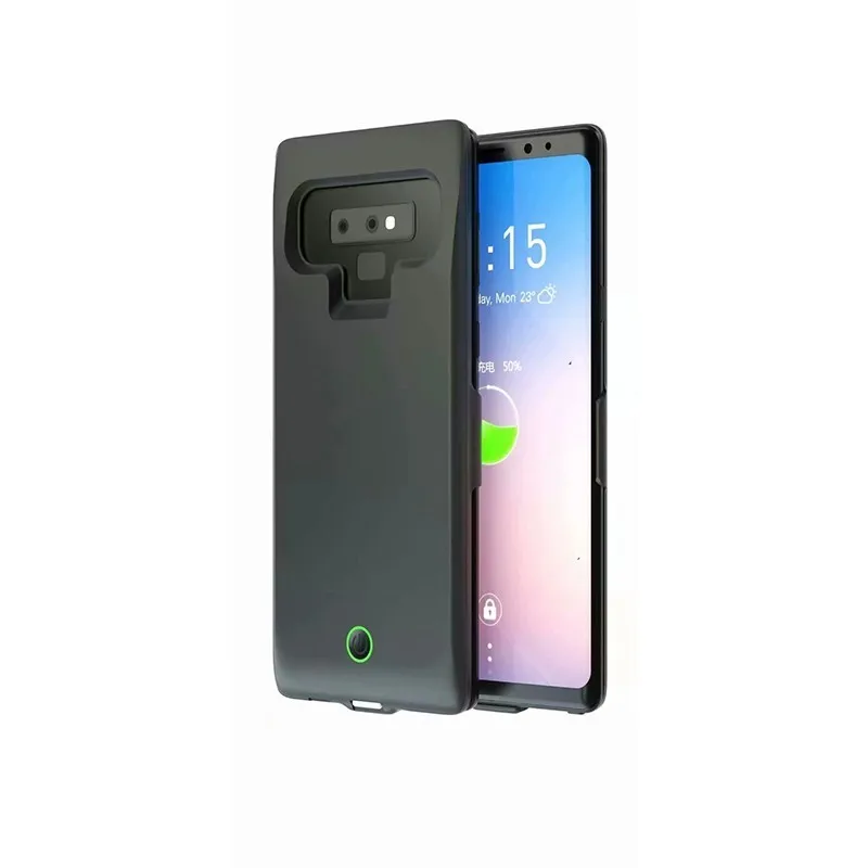 Black Ext power 7000 мАч тонкий ультра тонкий аккумулятор зарядное устройство чехол для телефона для samsung Note 9 блок питания внешняя зарядка запасная крышка - Цвет: Black