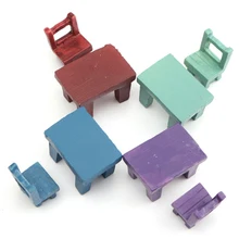 1 шт. искусственный стул столы мини ремесло миниатюрный