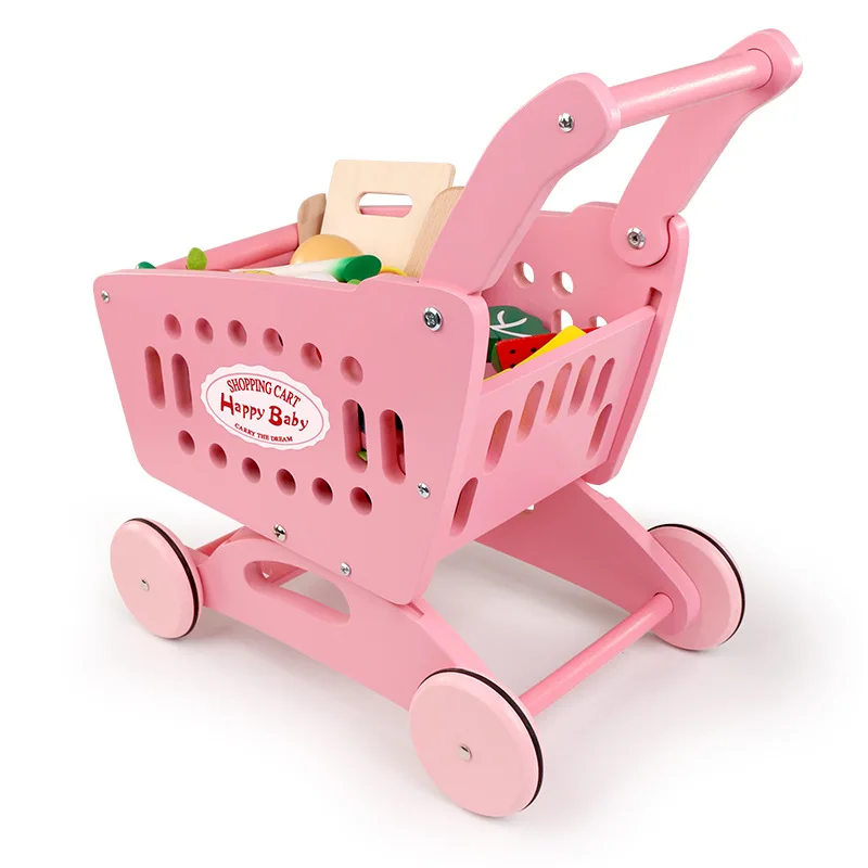 

Children's shopping cart toy girl kitchen simulation toy supermarket trolley baby cut fruit and vegetable set toy