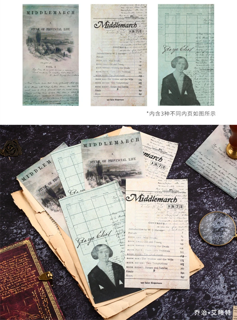 Mo. Card винтажная рукопись записная книжка бумага для выпечки сообщение Примечание