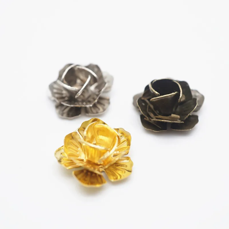 10 шт. серебристые колпачки из золотистого бисера в форме цветка/Бисер виде